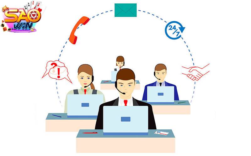 Tổng đài Saowin luôn túc trực 24/7 để hỗ trợ người chơi